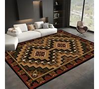 SMXVRC Rustic Home Decorative Rugs, 100x150cm, Traditional American Southwest Country Area Rugs, No Crease Foldable Thin Carpets, Dirty Resistant Non-Shedding Low Pile Rug for Living Room Indoor