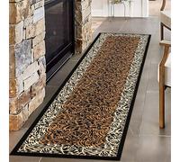 SMXVRC Wild Animal Indoor Throw Carpet, 60x120cm, Zebra Print Leopard Print Kitchen Rug, Soft Machine Washable Absorbent Carpets, Dirty Resistant Foldable Soft Playing Rugs for Entrance Bedroom