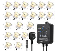 SMY Lighting Dimmable LED Deck Lights with Timer and Photocell Sensor,20Pack Outdoor LED Smart Deck Lighting IP67 Waterproof for Garden,Yard Stair, Patio, Floor Decoration