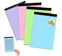 SMYJDMM A5 Notebook, 4Pcs Journal Notebooks, 5 x 8 Inch Wirebound Notebook Lined Writing Notepads for Office Home School for Office School Home Business Writing Note Taking