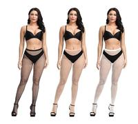 SMYJDMM Rhinestone Fishnet Tights Womens, 3 Pairs Sparkly Tights, Stretchy Rhinestone Glitter Tights Rhinestone Party Pantyhose Rhinestone Mesh Tights for Parties Proms Role Play(3 Colour)