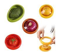 SMYJDMM Silicone Fruit Storage Box, 4Pcs Anti-oxidation Box(4 Style)