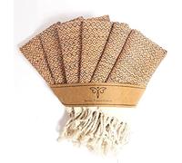 SMYRNA TURKISH COTTON Wash Cloths Pack of 6 | 100% Natural Cotton, 12"x17" | Versatile Bath Towels for Bathroom, Hotel, SPA | Ultra Soft, Absorbent, Prewashed and Quick Dry Turkish Washcloths Yellow