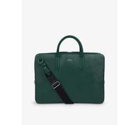 Smythson Mens Green Panama Logo-embossed Slim Leather Briefcase 28x39.5x6.5cm