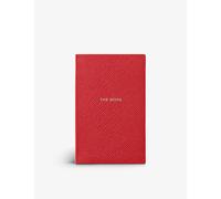 Smythson Scarlet Red Wafer ‘the Boss’ Cross-grain Leather Notebook 10.8cm