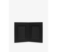 Smythson Smythson Panama Leather Double Photo Frame Black