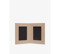 Smythson Smythson Panama Leather Double Photo Frame Sandstone