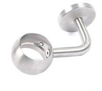 SMZhomeone 1 Pc Support Brackets90° Stainless Steel Closet Rods Round Tube Pipe Support Brackets Polished Chrome(38mm)