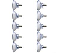 SMZhomeone 10 Pcs Clear M8 Screw Suction Cups with Nuts for Glass Wall Kitchen Bathroom Smooth for SURFACE Non-Porous Mounting PVC Material 34mm 37mm 50mm(50mm)