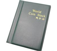 SMZhomeone 120-Grid Coin Collection Book for Commemorative Coins Medallions Badges, Protective PVC for pages Artificial Leather Cover, Red(2)