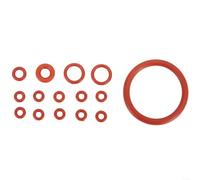 SMZhomeone 15-Pack Silicone O-Rings Gasket Seal Kit for Saeco for GAGGIA for KRUPS for SIEMENS Coffee Machine Boiler Brew Group Nozzle Repair Red Home for BARISTA Use