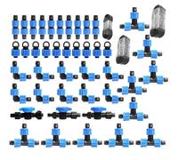 SMZhomeone 17-Piece 16mm Drip Irrigation Kit with Patch and Non-Porous Tape, Plastic Connectors and Valves for Precise Watering in Home Gardens, Vegetable Patches and Flower(100m)