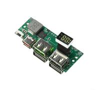 SMZhomeone 1P IP5356 Power Bank Module PD QC Fast Charge Digital Display 6 Ports Low Power Consumption Stable Performance for DIY Electronics Hobbyists Green