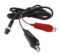 SMZhomeone 2 Hole Pure Copper PVC Power Extension Cable for Daiwa and Miya 300/750MJ Electric Fishing Reel, Black-Red, Various Lengths, for Sea Fishing(2.5m)