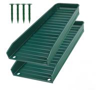 SMZhomeone 2 Pack Downspout For Splash Block Rain Gutter Extension Pvc Water Flow Divider With Ground Nails For Stable Roof Drainage, For Garden And Home(green)