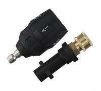 SMZhomeone 2-Piece 5-in-1 Pressure Washer Nozzle Set for Karcher K2 K3 K4 K5 K6 with 1/4" Quick Connect, Stainless Steel Black Tips for Car RV Patio