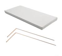 SMZhomeone 2 Pieces Copper Dowsing Rods 99% Pure Copper For Metal Detecting Water Searching And Treasure Finding With Construction And Multiple Bead Models(Single head - flat bead)