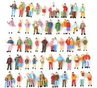 SMZhomeone 25 Pcs Miniature People Architectural Model 1:87 Scale Miniature People Figures Model Railway Mixed Painted Passengers People Figures