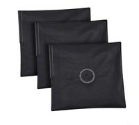 SMZhomeone 3 Pack Fillable Flag Sandbag Cross Base for Swooper Feather Flagpole, Heavy Duty Canvas with Quick Fill for Outdoor Garden Stability, Black 18x19