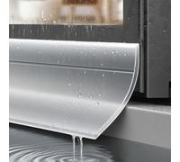 SMZhomeone 300 Cm Self-Adhesive Weather Stripping Door Seal For Windows And Doors With Flexible Deflector Design, For Home Improvement And Outdoor Protection(Transparent)