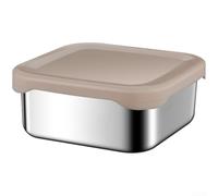 SMZhomeone 304 Stainless Steel 400ml Lunch Box Food Container with Secure Silicone Seal, Microwave and Steam Safe for Heating, Portion Control Option for Compact and Portable Meal Storage (Coffee)