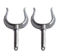 SMZhomeone 316 Stainless Steel Rowlock Side Mount 2 Pcs Oar Locks For Marine Row Boat Dinghy Canoe Kayak Adjustable Clamp Secure Rotating Locking Mechanism