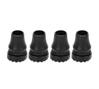SMZhomeone 4 Pack Anti-Slip Walking Cane Rubber Tips 16-22mm Thickened PVC with Metal Washers Serrated Edge for Hiking on for GRAVEL Mud Grass Black(22MM)