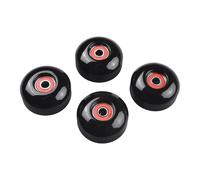 SMZhomeone 4 Pcs 95A Soft Skateboard Wheels 52x32mm PU Longboard Rollers with ABEC-9 Bearings for Street Cruising Smooth Ride Blue(Black)