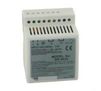 SMZhomeone 45W Din Rail Switching Power Supply DR-4524 24V 2A LED Indicator All-Copper Transformer Overload Protection for Industrial Control