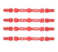 SMZhomeone 4Pcs Air Fryer Magnets For Parchment Paper Silicone Buckle Set With Long Short Clips For Holding Parchment Paper In Place Heat Resistant (Red)