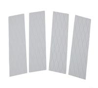 SMZhomeone 4PCS Surfboard Traction Pads EVA Non-Slip Front Deck Grip with Diamond Ribbed Texture Water Resistant Black 30x8cm for Surfing(White)