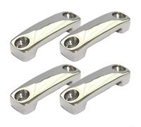 SMZhomeone 4Pcs Top Strap Pad Eye Footman's Loop Eye Marine Connecting Bridge Stainless Steel With Screws For Connecting Yachts Kayaks Boats Top Support Rods