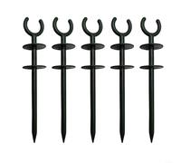 SMZhomeone 5 Pack Green Garden Hose Guide Stakes, Plastic Irrigation Holder to Protect Plants and Organize Yard, Heavy Duty Lawn Watering Accessories for Gardeners(5pcs)