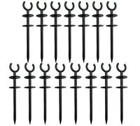 SMZhomeone 5 Pack Green Garden Hose Guide Stakes, Plastic Irrigation Holder to Protect Plants and Organize Yard, Heavy Duty Lawn Watering Accessories for Gardeners(15pcs)