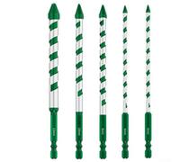 SMZhomeone 5 Pcs Carbide Drill Bit Set Suitable For Drilling For Wall, Glass, Wood, And Metal Includes 6Mm To 12Mm Sizes