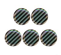 SMZhomeone 5pcs Pickleball Paddle Butt End Cover Sticker Luminous Green PVC Shock Absorb DIY Racket Handle Protection 30mm for Night Play Training(Silver black)