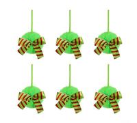 SMZhomeone 6Pcs Christmas Tree Ornaments Set Featuring Fluff Balls For DIY Holiday Decoration And Seasonal Display(B)
