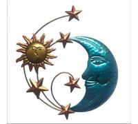 SMZhomeone Artistic Sun Moon Metal Wall Decor, Perfect for Indoor and Outdoor Spaces