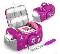 SMZhomeone Carry Case For Toniebox Starter Set For Tonie Characters Headphones Travel Storage Bag With Handle Compact Size 11.4x6.7 Inch For Travel And Storage(Purple)