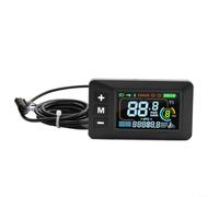 SMZhomeone E-Bike Display LCD Screen 24V-60V 02OMD Protocol ABS Body Clear Metrics Speed Battery Mileage Reading for Commuting Cycling Black