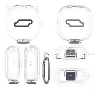 SMZhomeone Flexible Silicone Skin for Shokz OpenFit 2+ T921 Earbuds - Clear Dustproof Protective Shell with Button - Lightweight Fit for Cycling Travel Outdoor(Transparent)