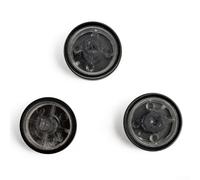 SMZhomeone for Mazda 2 Demio 2007-On (De Third Generation) Air Conditioning Knob Set - 3 Pieces Black Abs With Aluminum Surround - Climate Control Heater Switch For Dial Replacement