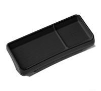 SMZhomeone For Tesla Model Y For Juniper 2025 Interior TPE Waterproof Rear Center Console Organizer And Trash Can Car Interior Storage Solution(Black)