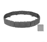 SMZhomeone Garden Edge Landscape Fencing Plastic Foldable Lawn Border 24.5x10 Cm Panels 10PCS For Neat And Tidy Outdoor Decoration With Easy Installation And Root Barrier Function(Grey)