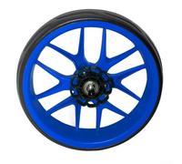SMZhomeone Golf Push Cart Wheel Replacement 25.5cm Diameter EVA Tread Plastic Golf Trolley Wheel Compatible With 10Mm Axle For Smooth Quiet Rolling On Fairways Paths Grass(Blue)