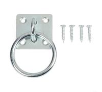 SMZhomeone Heavy Duty Iron Horse Stable Tie Ring 5x5cm Silver Secure Anchor for Reins Tack Training Ropes Grooming Equipment Barn Trailer Use