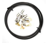 SMZhomeone Hydraulic Brake Hose Kit, Hydraulic Disc Brake Hose,Banjo Connector Kit, 2.5m, for Hope for Mountain Bike Road (Black)