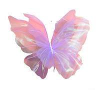 SMZhomeone large artificial flower 1 Pack 50Cm 3D Silk Butterfly Artificial Flower Large Phosphorescent Gauze Fake Bloom Novelty Decor For Wedding Venue Hotel Living Room Party(purple)