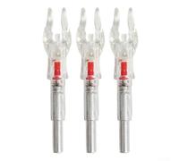 SMZhomeone Luminous Arrow Tail, 4.2mm LED Auto-Light Nock With Red/Green Colors For Arrow Shafts, 3-Pack(4.2 red)