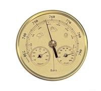 SMZhomeone Mechanical 3in1 Weather Station With Thermometer Hygrometer Barometer For Tracking Weather Changes Temperature Humidity And Atmospheric Pressure Data(Gold)